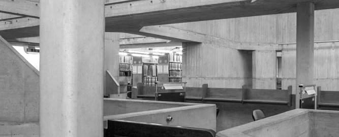 Architectural photography of heritage modernist project Dublin Ireland Berkeley Library Trinity College Dublin ABK Architects