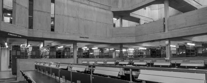 Architectural photography of heritage modernist project Dublin Ireland Berkeley Library Trinity College Dublin ABK Architects 